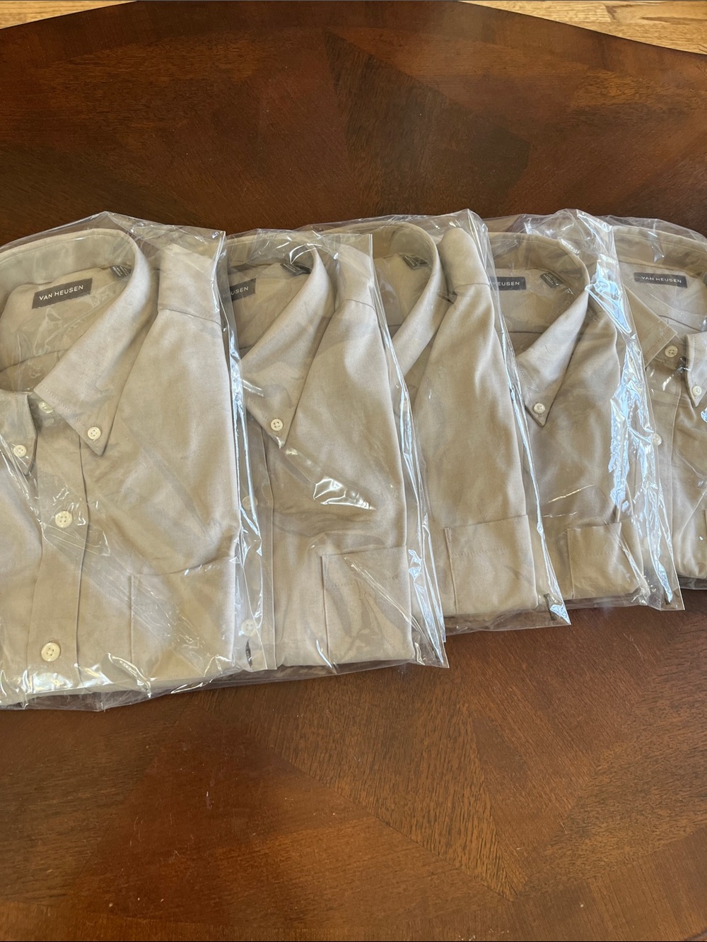 Van Heusen Boys Button-Down Shirt in Light Gray